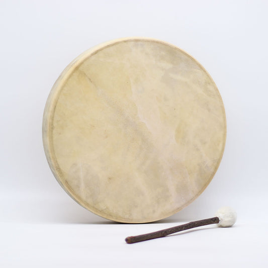 Sámán dob ütőkkel (hangolható) - A sólyom szelleme – 40 cm