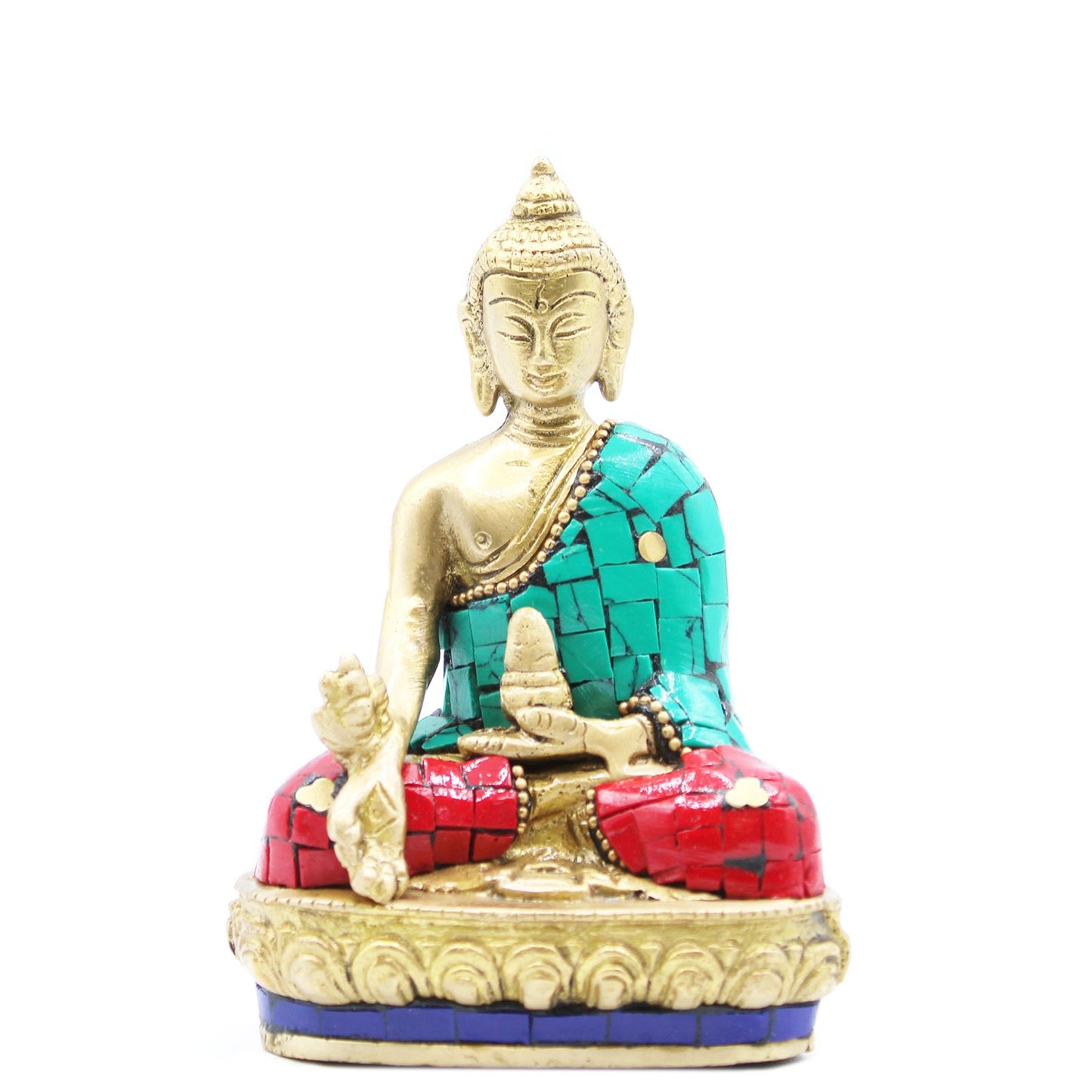 Bronz Buddha Szobor – Letett Kezek – 11,5 cm