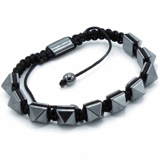 Mágneses Hematit Shamballa Karkötő – Piramisok