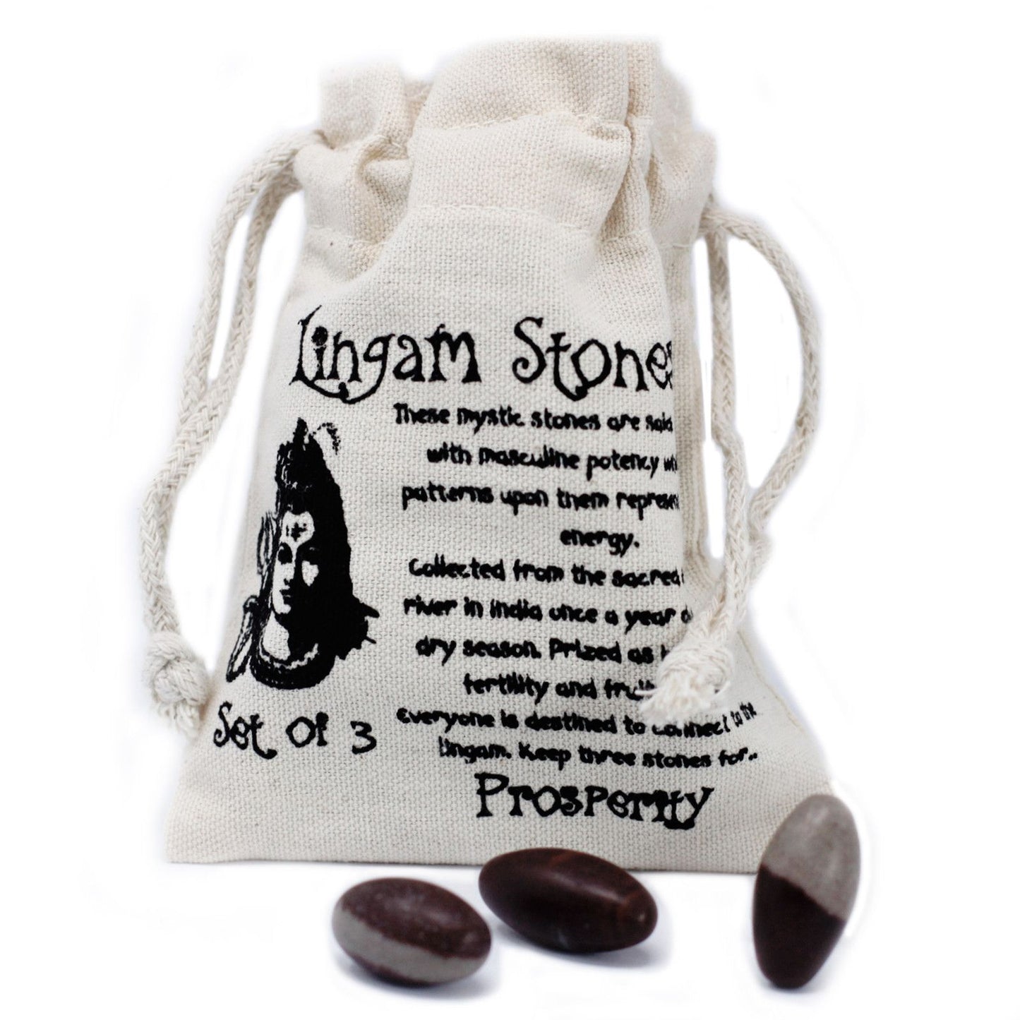Egyhüvelykes Lingam - 3 kő