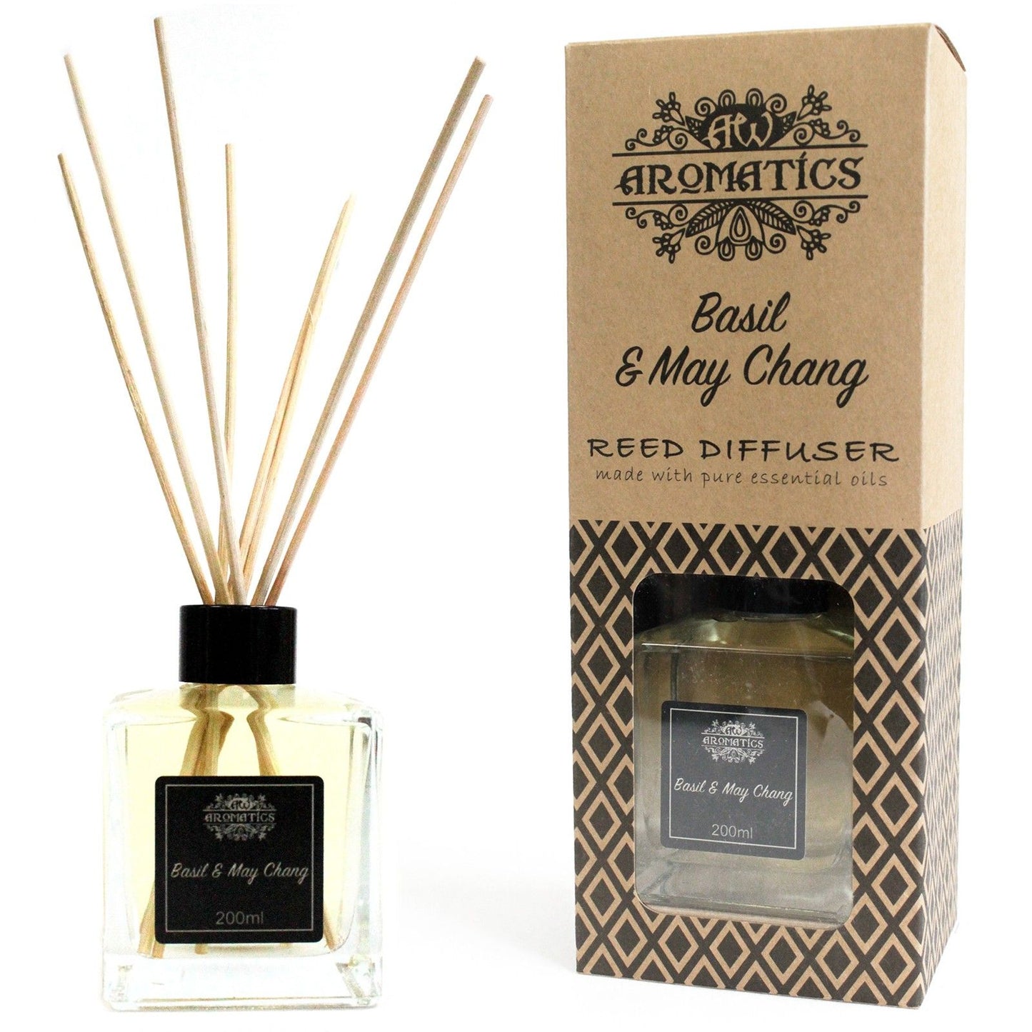 Bazsalikom és May Chang pálcikás diffúzor – 200 ml