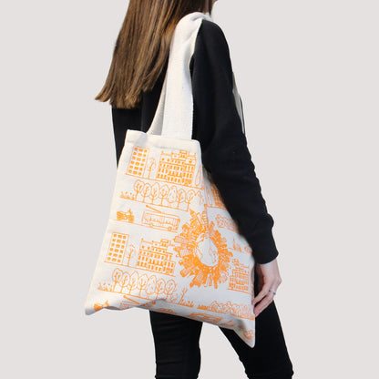 Nagy Pamutvászon Bevásárlótáska – 38 × 42 cm – Tenger – 10 oz