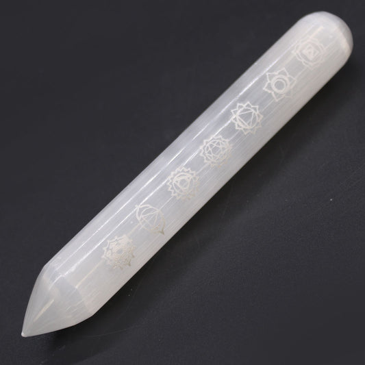 Szelenit Pálca – (Egyik végén hegyes) 7 Csakra (14–16 cm)