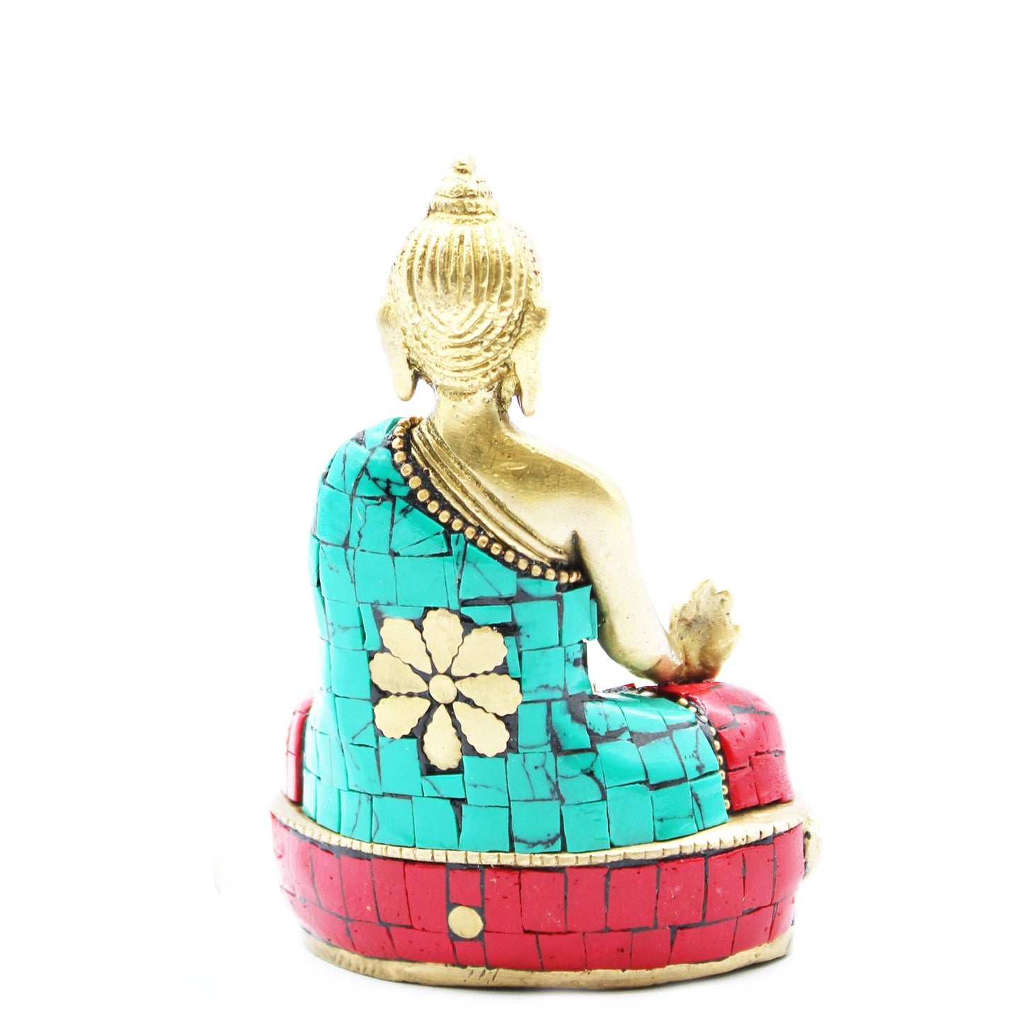 Bronz Buddha Szobor – Letett Kezek – 11,5 cm