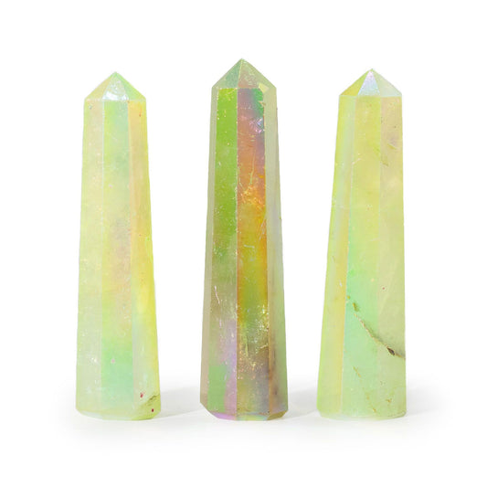 Hegyes ásvány obeliszk – kb. 9 cm – Aurora kristály – zöld