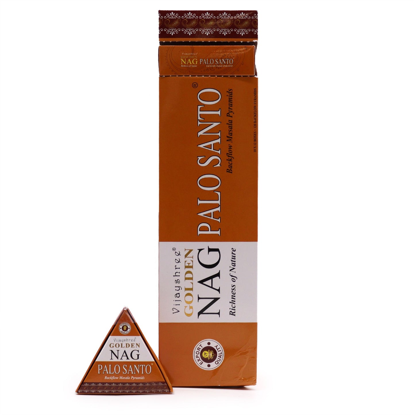 42 g Jumbo Golden Nag – Palo Santo visszaáramló füstölőkúpok
