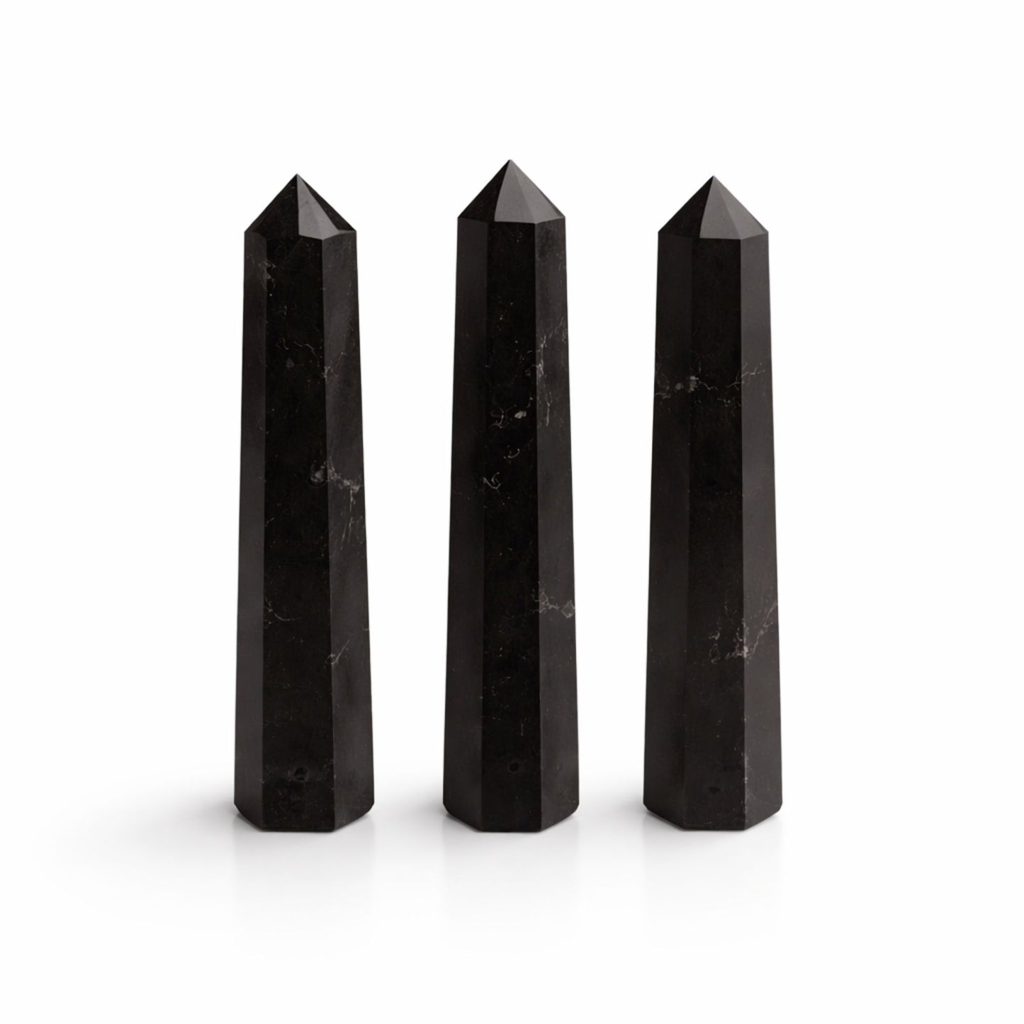 Hegyes ásvány obeliszk kb. 11 cm – Fekete turmalin