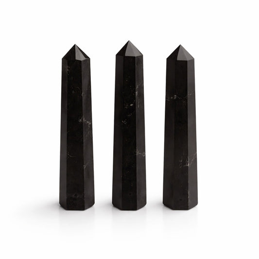 Hegyes ásvány obeliszk kb. 11 cm – Fekete turmalin