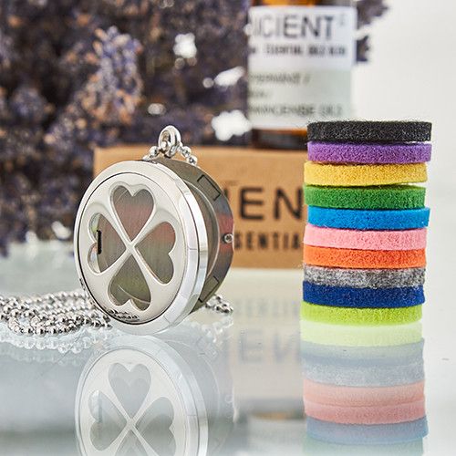 Aromaterápiás nyaklánc – Négylevelű lóhere, 30 mm