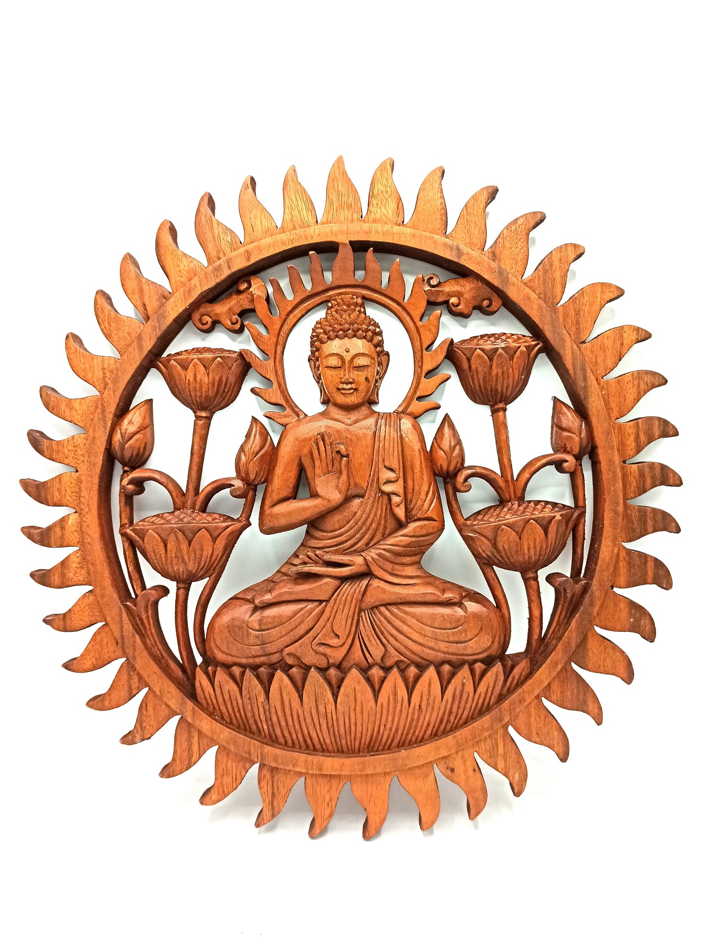Buddha és Lótusz Panel – 40 cm