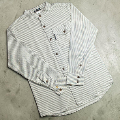 Nomad Sari Grandad Shirt - Grey Stone