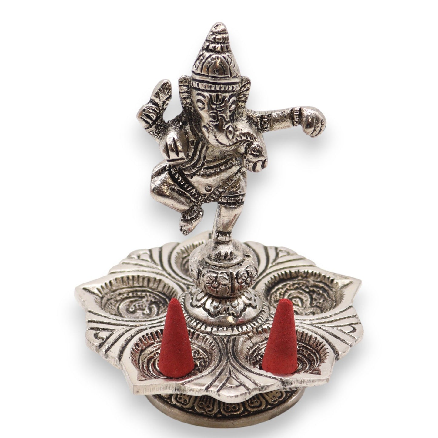 Táncoló Ganesha füstölőkúp-tartó 14 × 10 cm