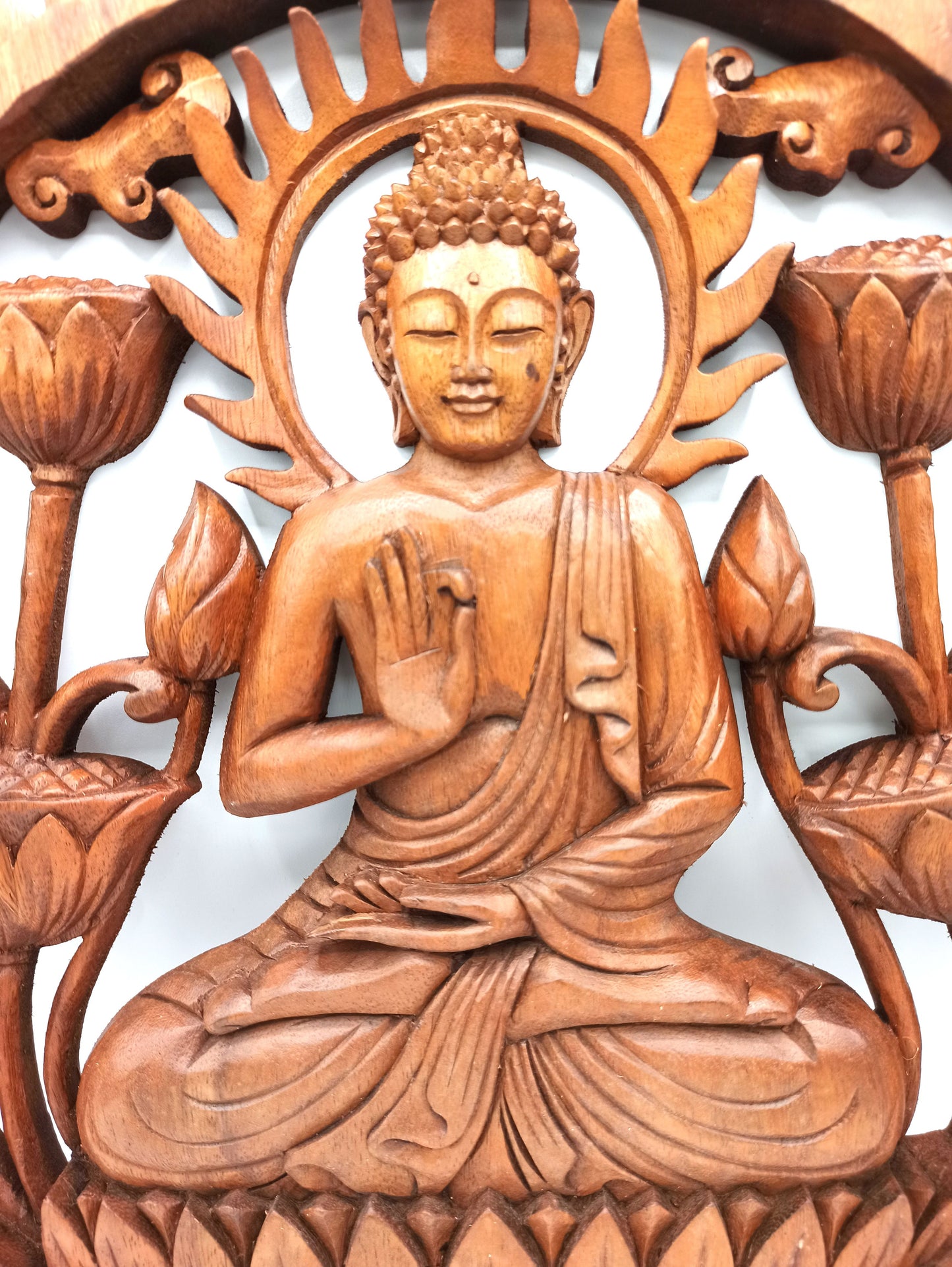 Buddha és Lótusz Panel – 40 cm
