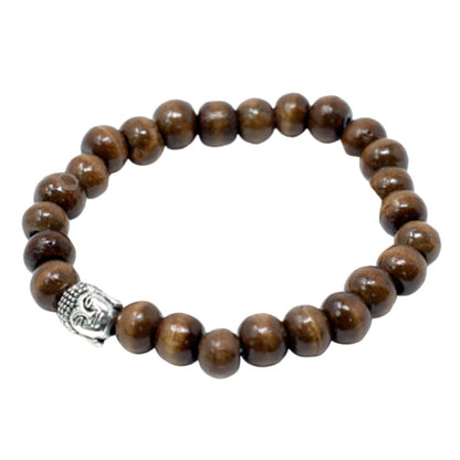 Barna Fa Gyöngy Buddha Karkötő