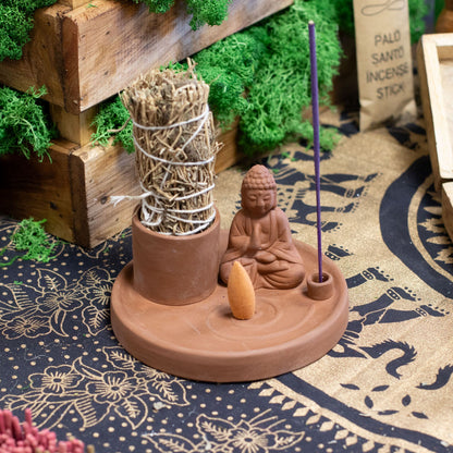 Többcélú Buddha füstölőállvány – natúr