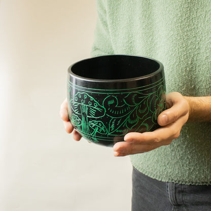 Alumínium hangtál – Gomba – Zöld (15 cm)