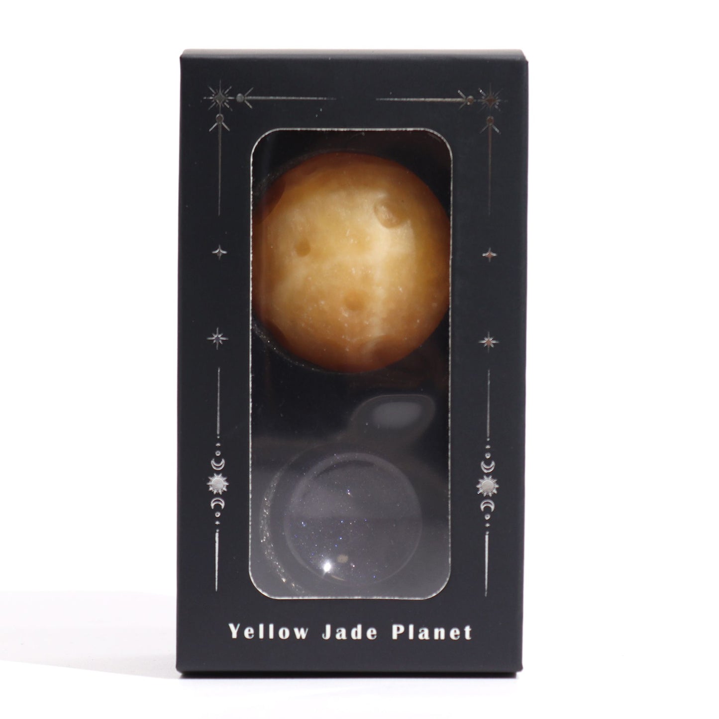 Sárga jáde bolygó Sola Goldstone állványon – 40 mm (30 × 15 mm állvány)