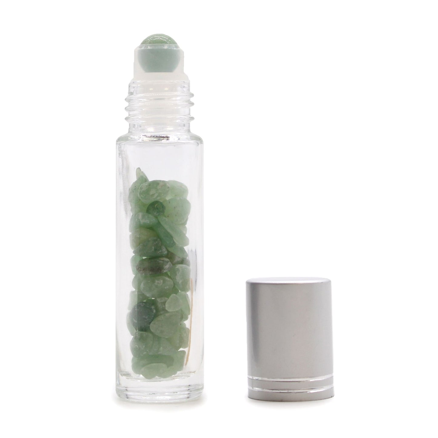 Roll-on üvegcse 5 ml – Aventurin, ezüst színű kupak
