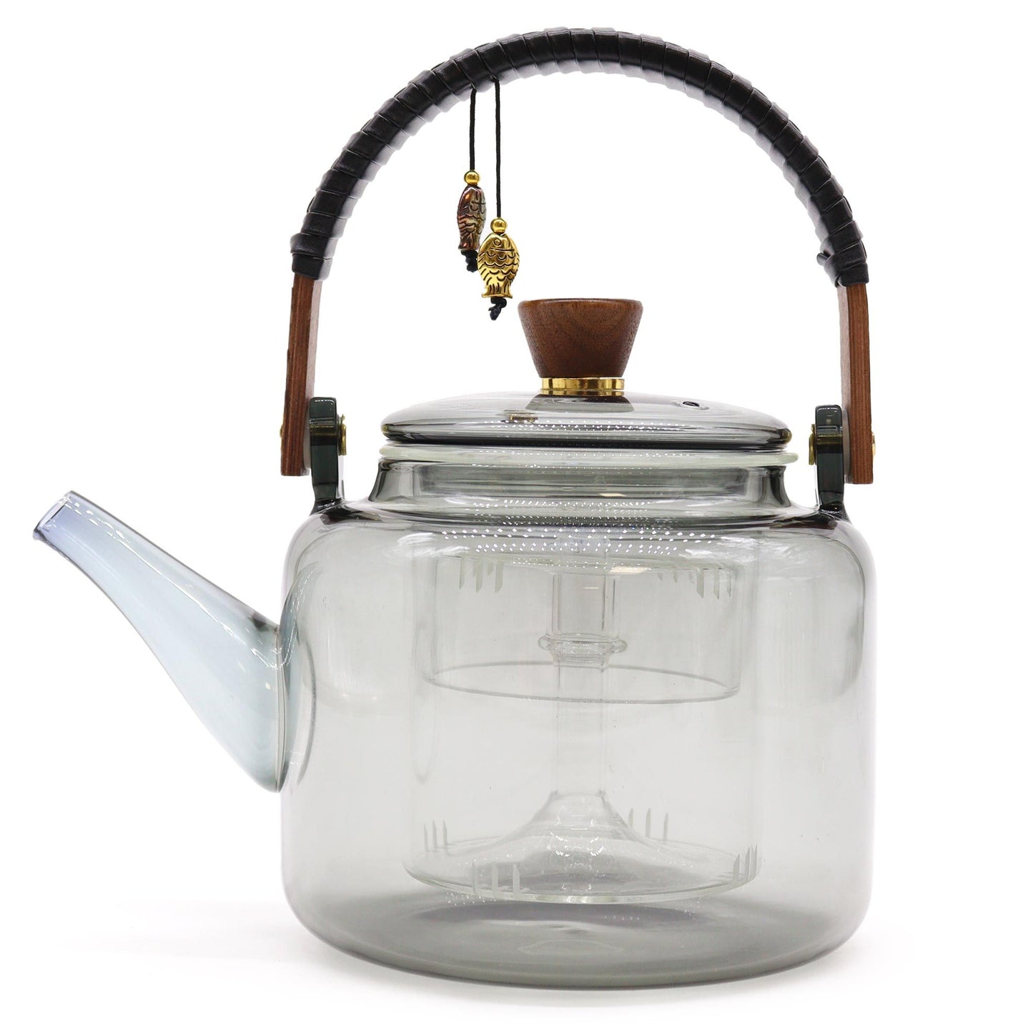 Üveg Teafőző kanna – Szén gőzölő rendszerrel – 1000 ml