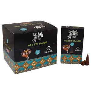 Tribal visszaáramló füstölőkúpok – Fehér zsálya