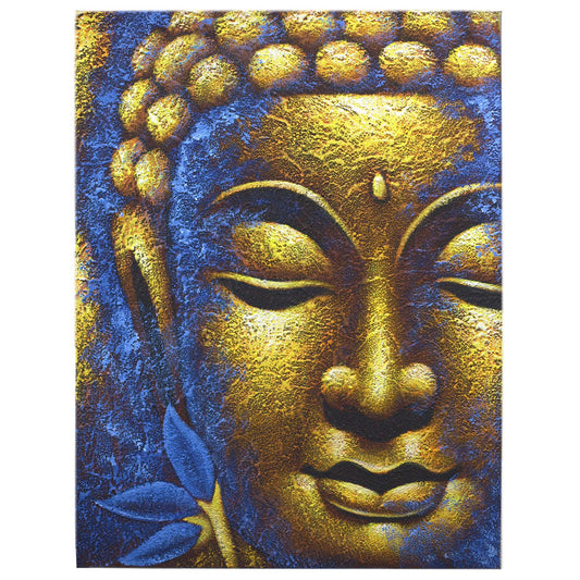 Buddha festmény – Arany arc és lótuszvirág