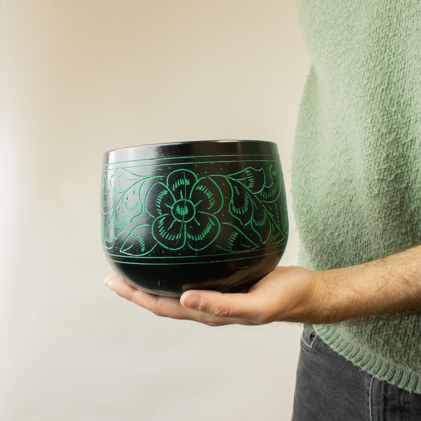 Alumínium hangtál – Gomba – Zöld (15 cm)