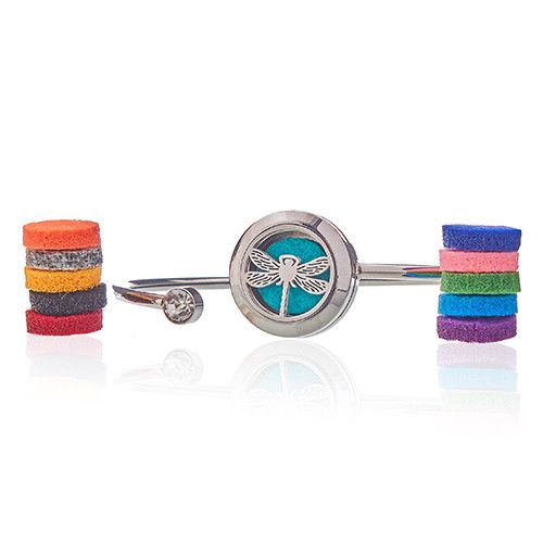 Aromaterápiás Karkötő Kristállyal – Szitakötő – 20 mm