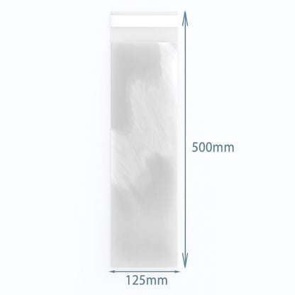 Polipropilén zacskók 125 × 500 mm, visszazárható (500 db)