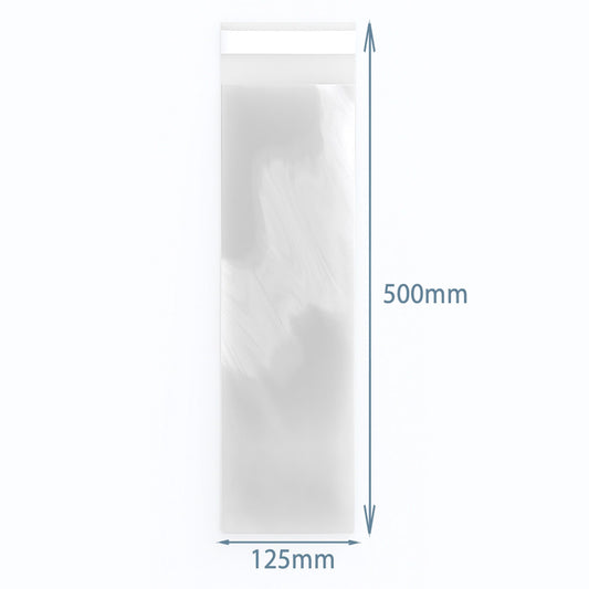 Polipropilén zacskók 125 × 500 mm, visszazárható (500 db)