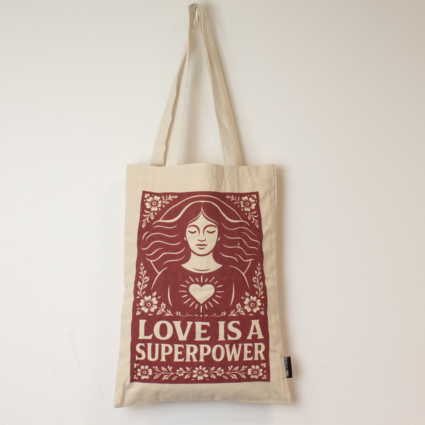 Toni táska – Love is a superpower (42 × 30 cm) – 10 oz