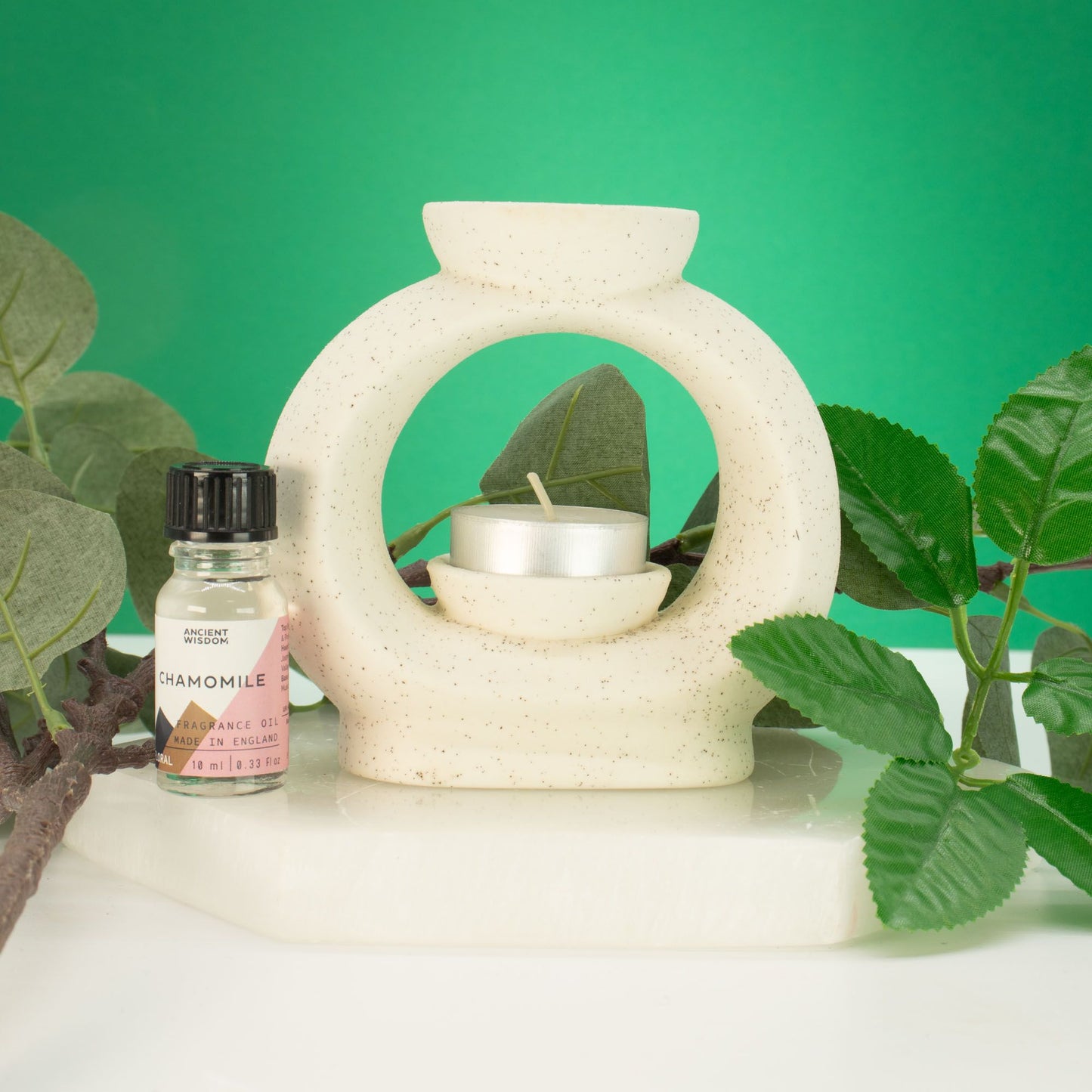 Zen aromalámpa – Nagy ovális – Krémszínű