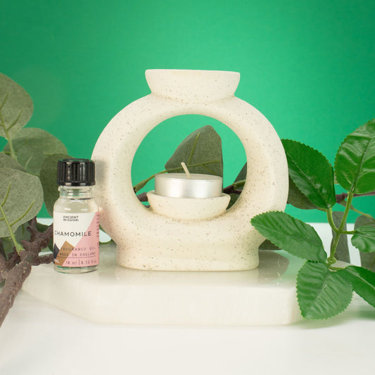 Zen aromalámpa – Nagy ovális – Krémszínű