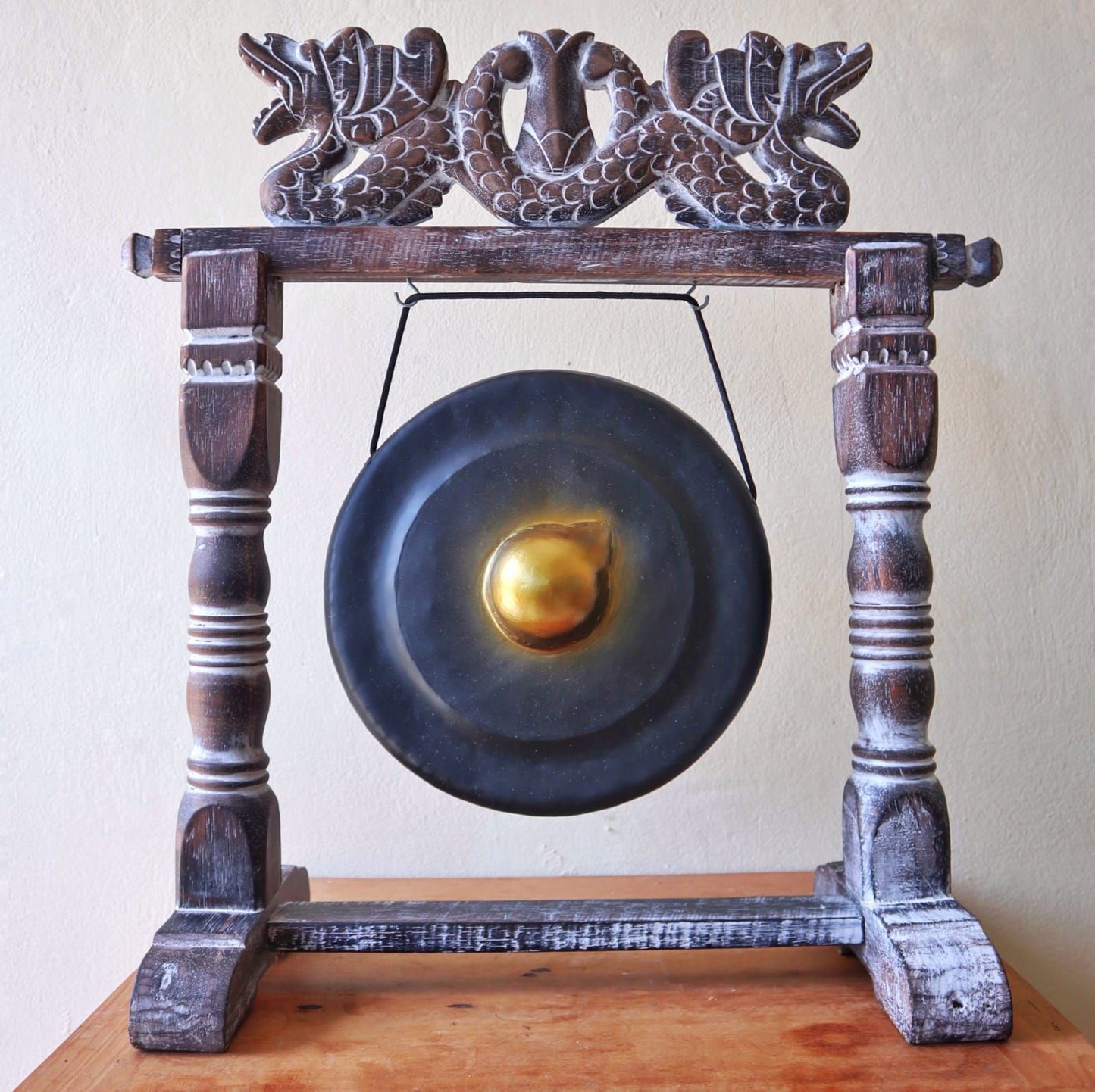 Kicsi Gong Állványon – 25 cm – Fekete