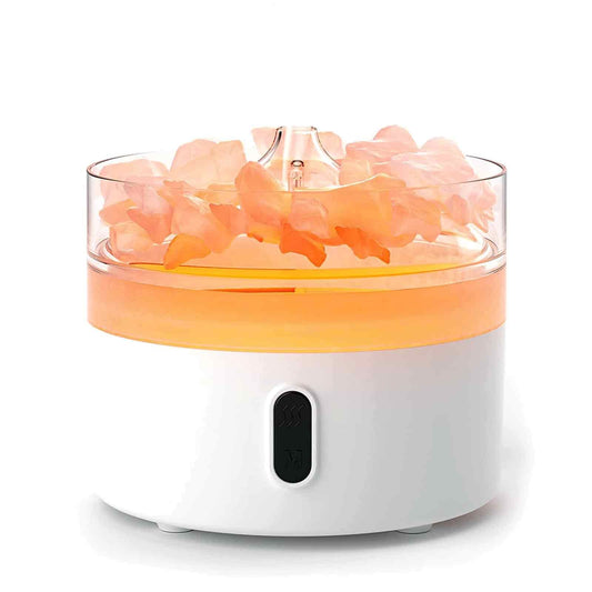 Himalája só aroma diffúzor – éjjeli fény – USB-C – lánghatás (sóval)