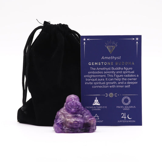 Drágakő Kicsi Buddha – ametiszt 35 × 40 × 23 mm