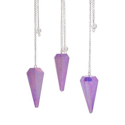 Hatszögletű inga – Aurora Kristály Lila – 4 cm