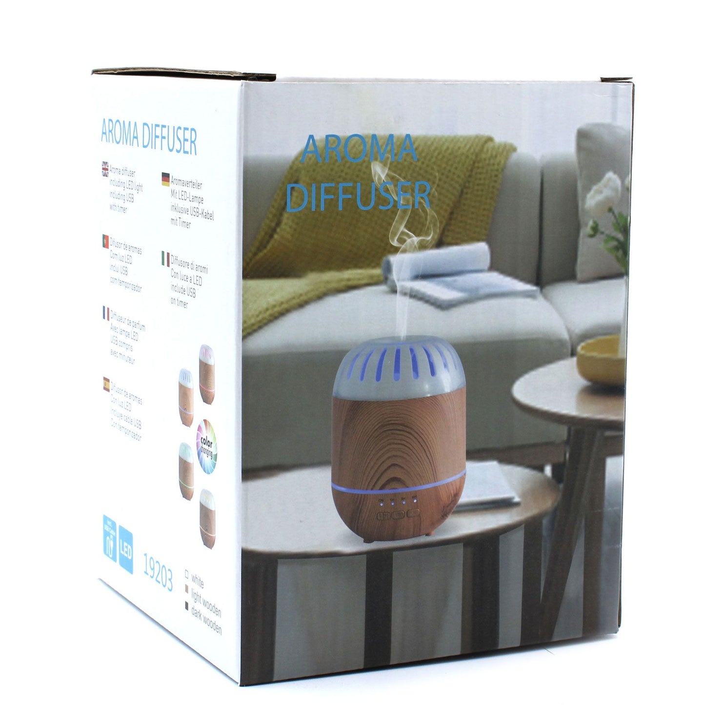 Koppenhága aroma diffúzor – USB – Színváltós – Időzítővel