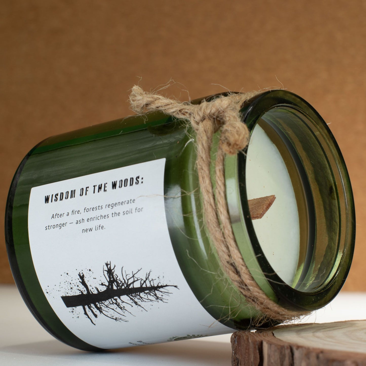 Greenman Woodwick Szója Gyertya - Hamu és Fafüst