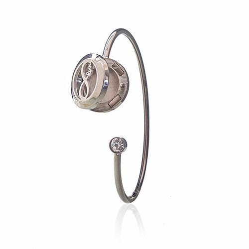 Aromaterápiás karkötő kristállyal – végtelen szerelem – 20 mm