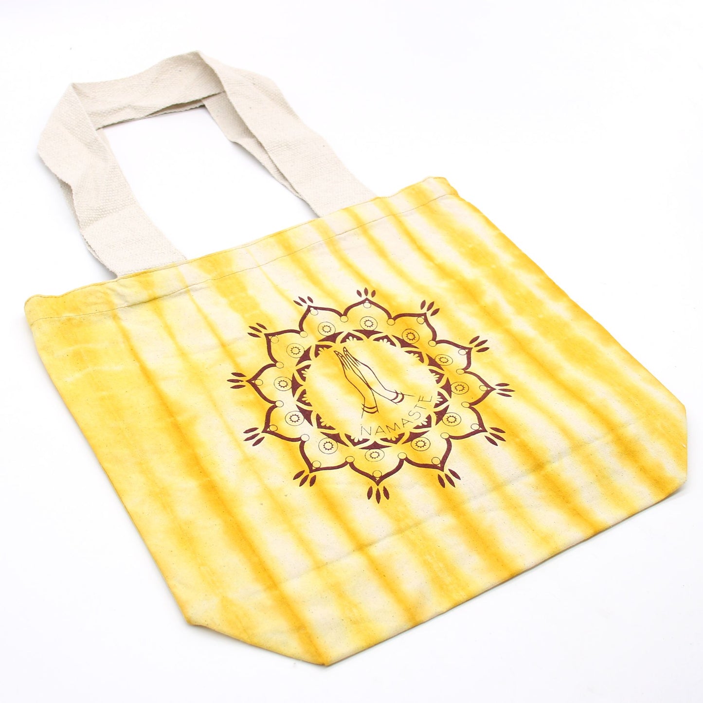 Színes Festett Pamut táska (6 oz) – 38 × 42 × 12 cm – Namaste – Sárga