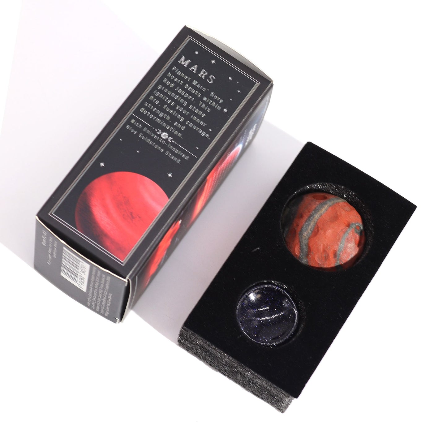 Vörös jáspis bolygó Sola Goldstone állványon – 40 mm (30 × 15 mm állvány)