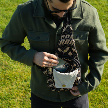Crossbody jacquard táska – Desert Loom