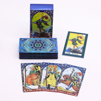 Kék tarot kártya szett – Mandala – könyvvel