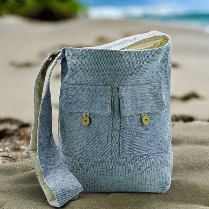 Természetes táska Két Zsebbel – Denim – Közepes