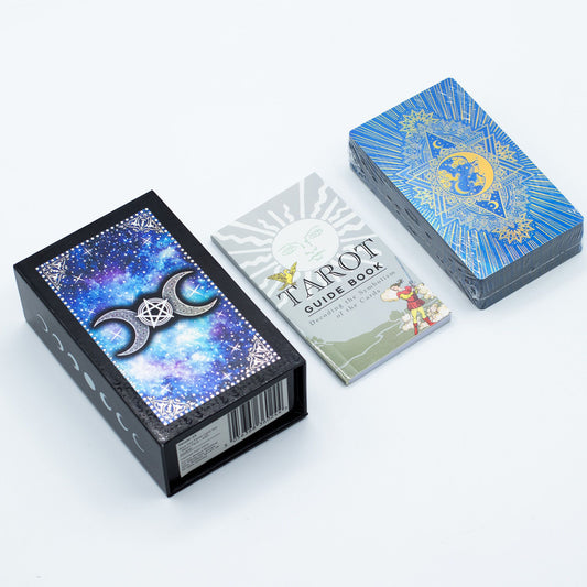 Kék tarot kártya szett – könyvvel