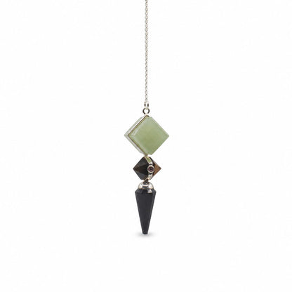 Builder of Realms - Three Piece Pendulum - Black Agate - Green Aventurine - Tiger Eye