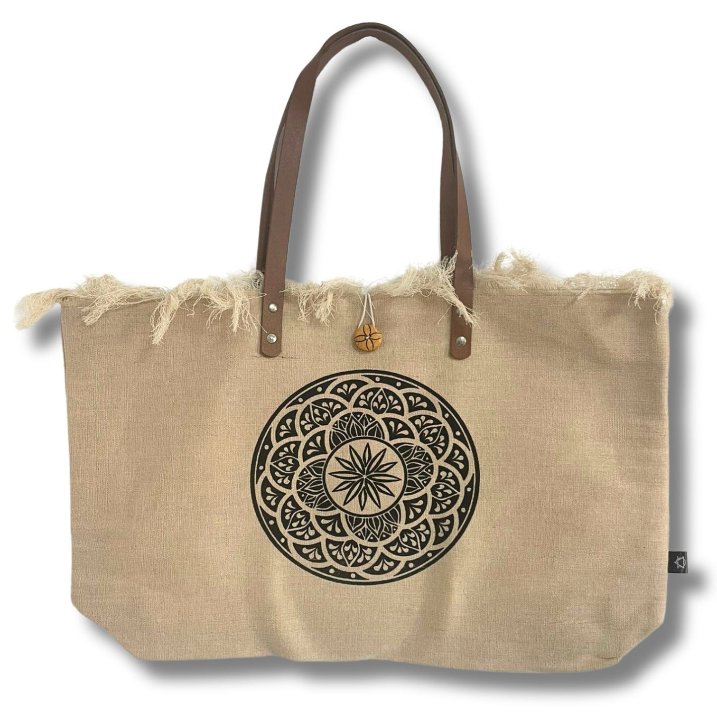 Vászontáska Bőr Fülekkel – Mandala