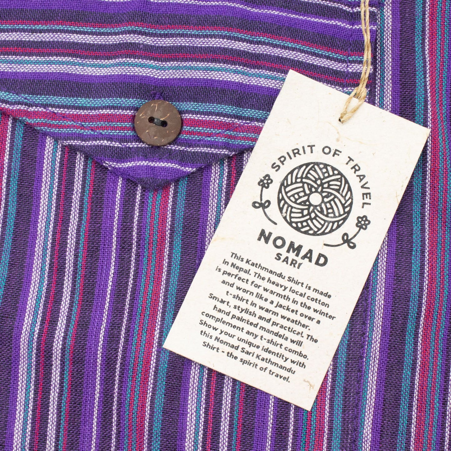 Nomad Sari Kathmandu Ing / M – Lila csíkos