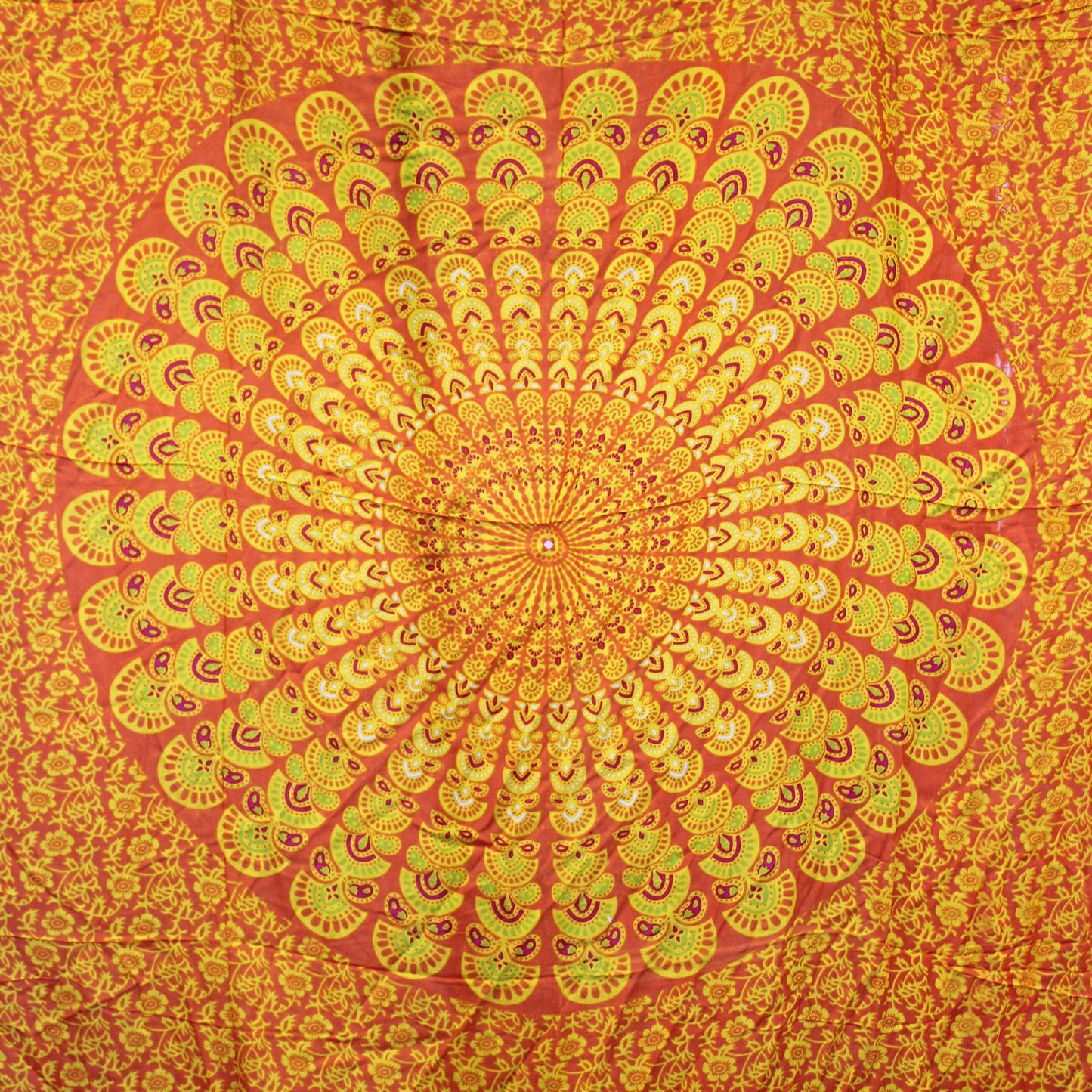 Narancs és lime mandala szarong