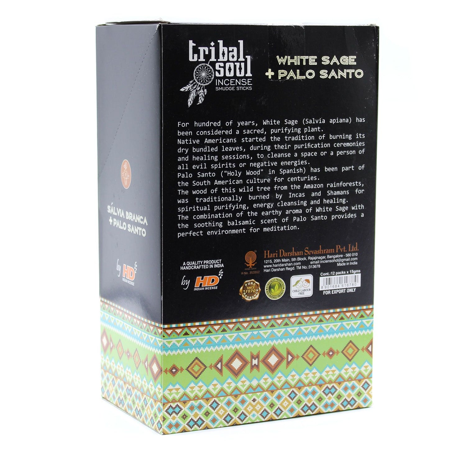 Tribal füstölőpálcika – Fehér zsálya és palo santo